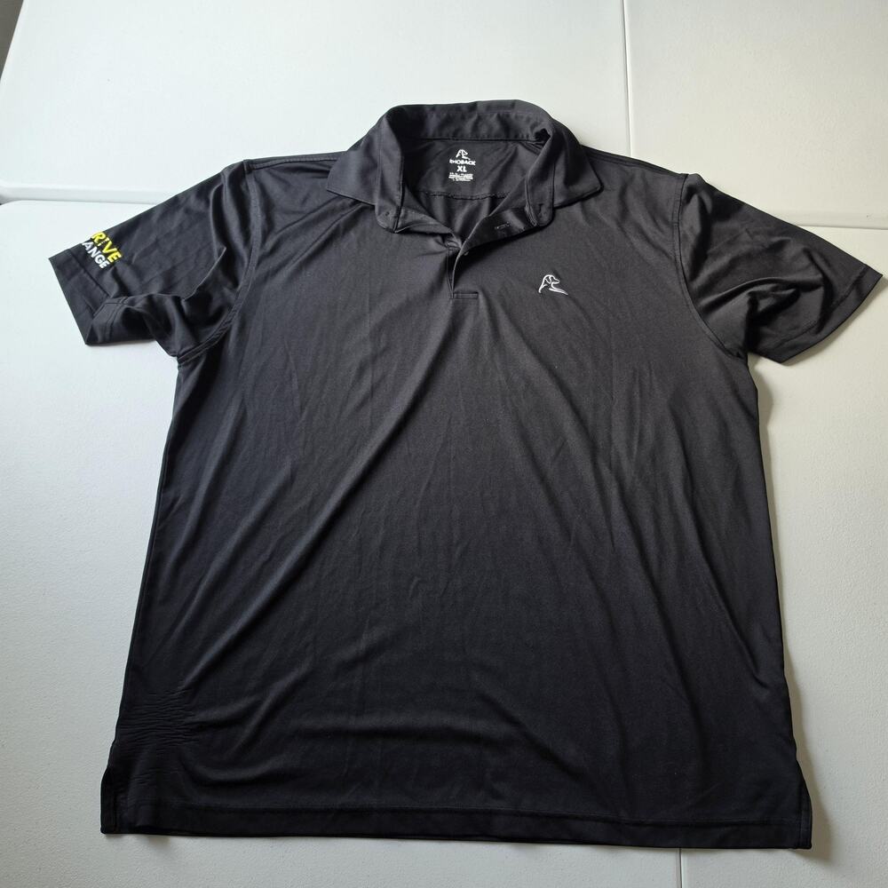 Rhoback Polo Shirt Mens XL Gray Performance Golf Drive Change Logo Stretch